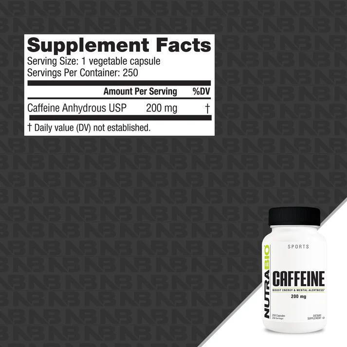 Nutrabio Caffeine (200mg) (100ct)