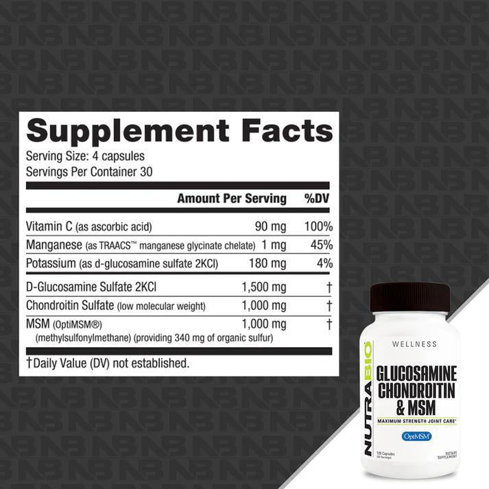 Nutrabio Glucosamine Chondroitin & MSN