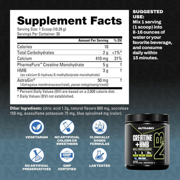 Nutrabio Creatine + HMB