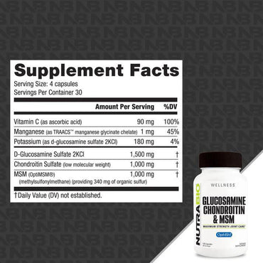 Nutrabio Glucosamine Chondroitin & MSN